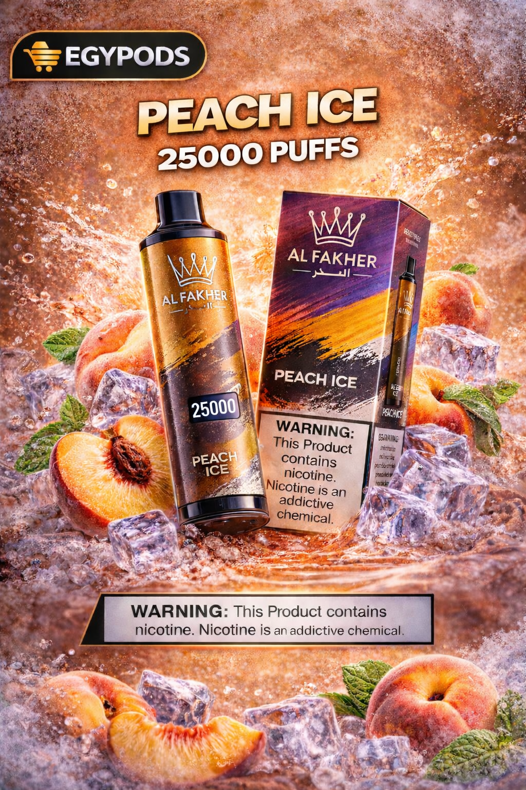 CROWN BAR ALFAKHER PEACH ICE 25000