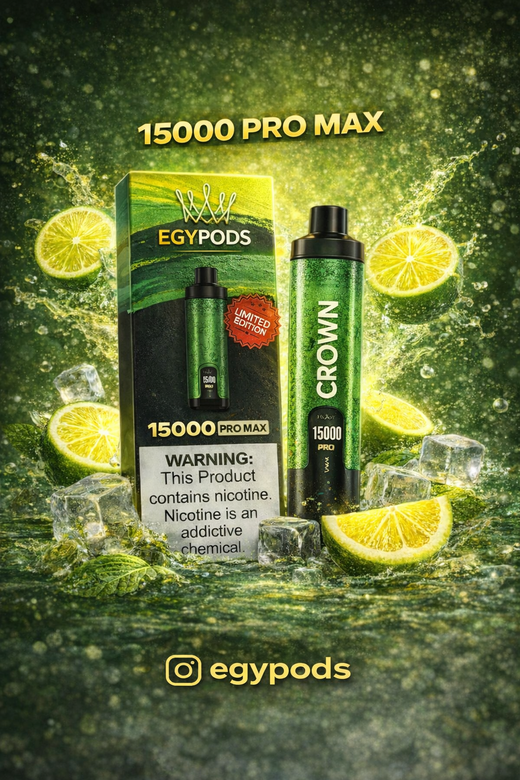 CROWN BAR ALFAKHER LEMON LIME 15000